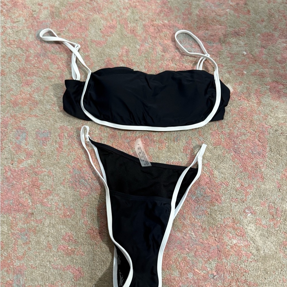 SHEIN Black and White Bikini Set
